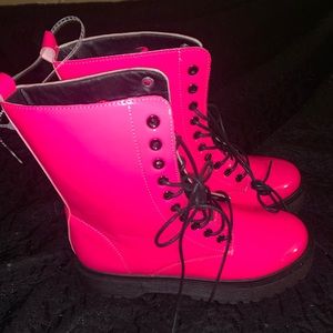 Neon Pink boots